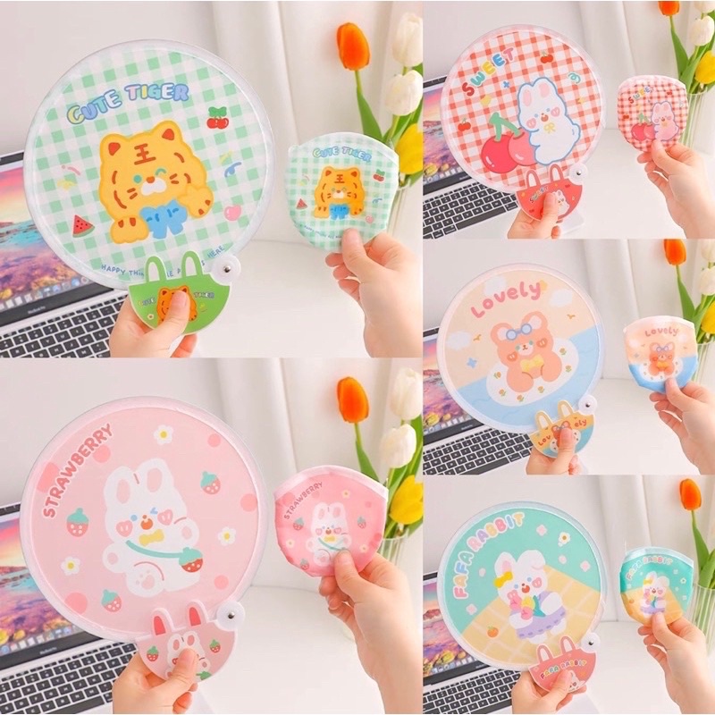 kipas lipat mini cute mini fan kawaii korean style hand fan