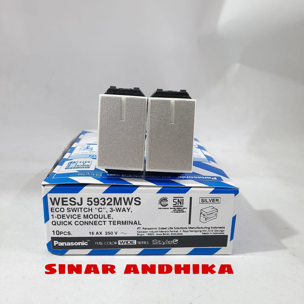 MATA SAKLAR KECIL 2 ARAH SILVER ECO C STYLE E PANASONIC WESJ 5932MWS