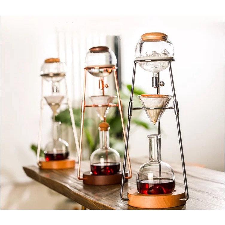 cold drip tower ice coffee maker CM05 500ml / cold brew es kopi maker / cold drip silver rosegold / barista tools coffee shop display hiasan
