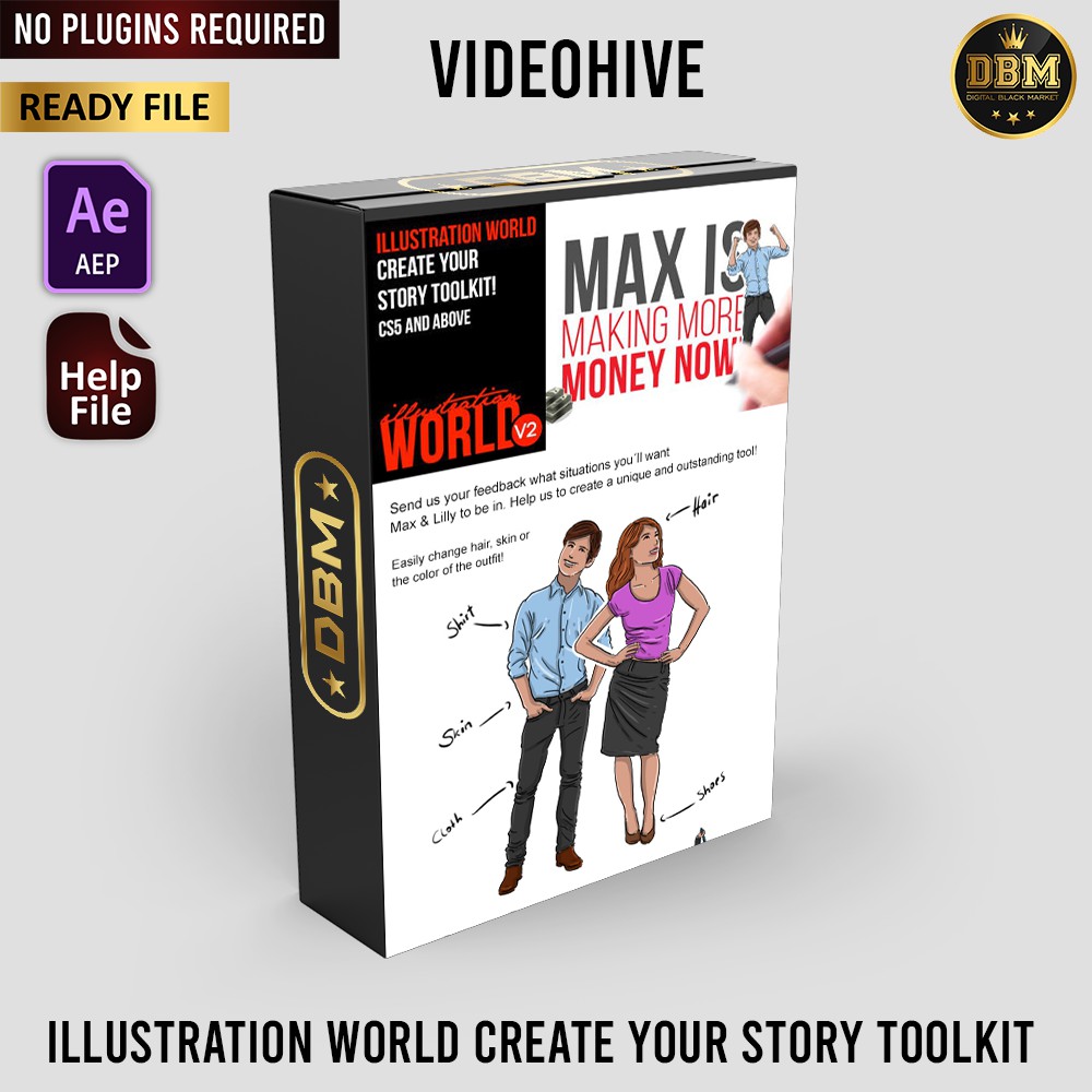 Illustration World Create Your Story Toolkit - After Effects Project Files