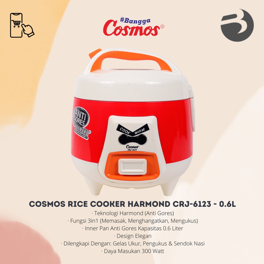 Cosmos Rice Cooker Harmond CRJ-6123 - 0.6L