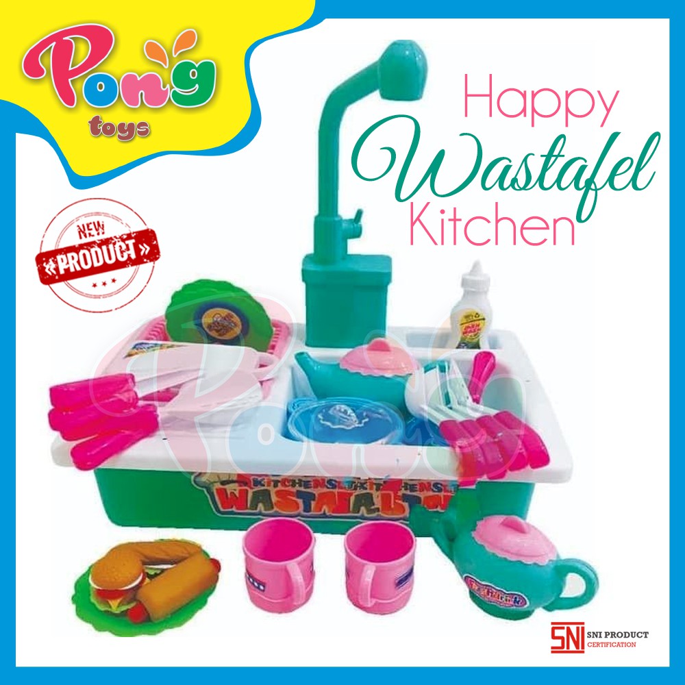 Mainan Anak Cewek Tempat Cuci Piring Happy Wastafel Kitchen Mainan Anak Perempuan Kekinian