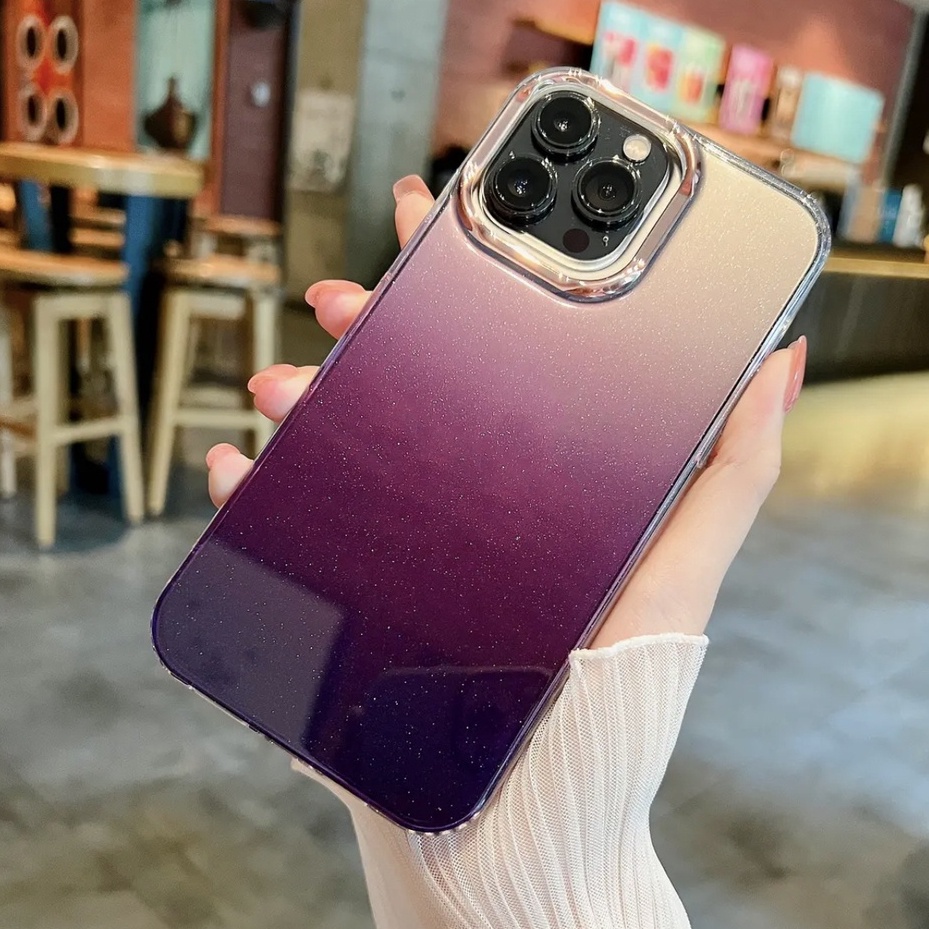 Case Bahan Silikon Transparan Motif Langit Berbintang Warna Gradasi Untuk iphone 14 Pro MAX 11 Pro MAX 12 13 Pro MAX