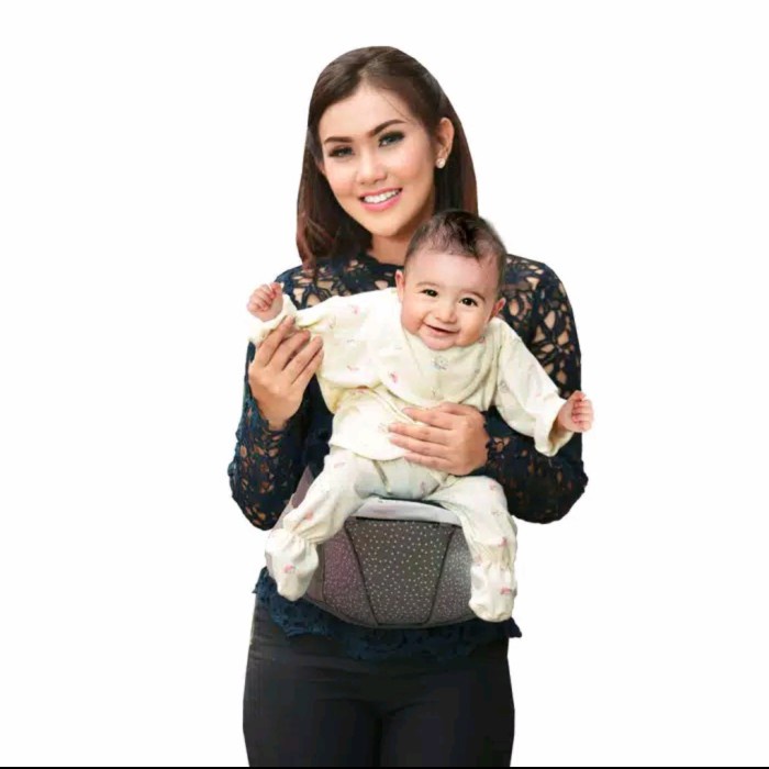 Gendongan Hipseat Omiland Panda Series Abu 6 Posisi OBG 2331