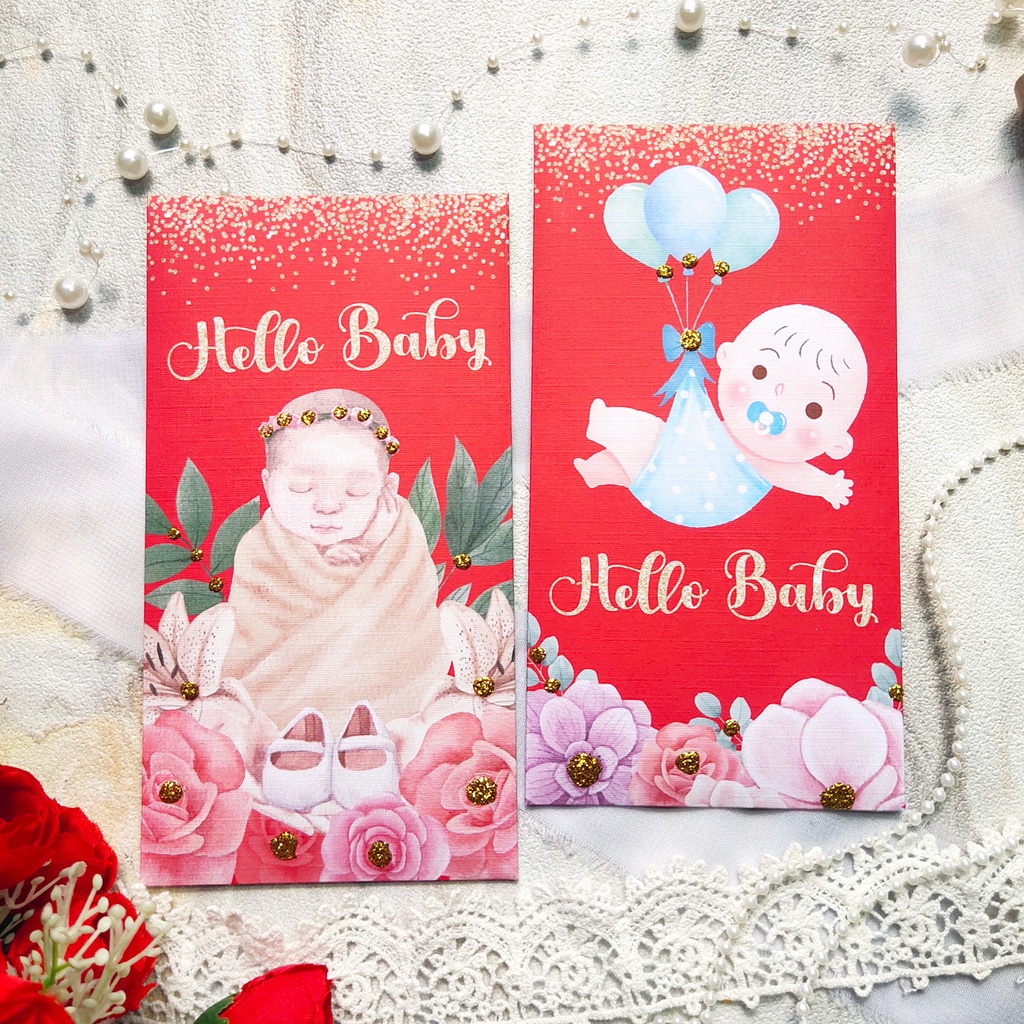 ANGPAO / AMPLOP / HONGPAO happy baby bayi lahir lahiran welcome to the world Anak Cute READY STOK