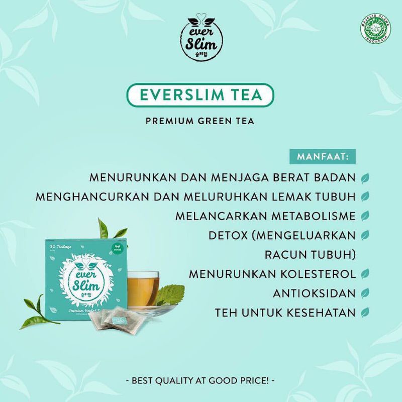 Everslim Premium Herbal Tea Original BPOM - Teh untuk Diet Penurun Berat Badan by Ever Slim