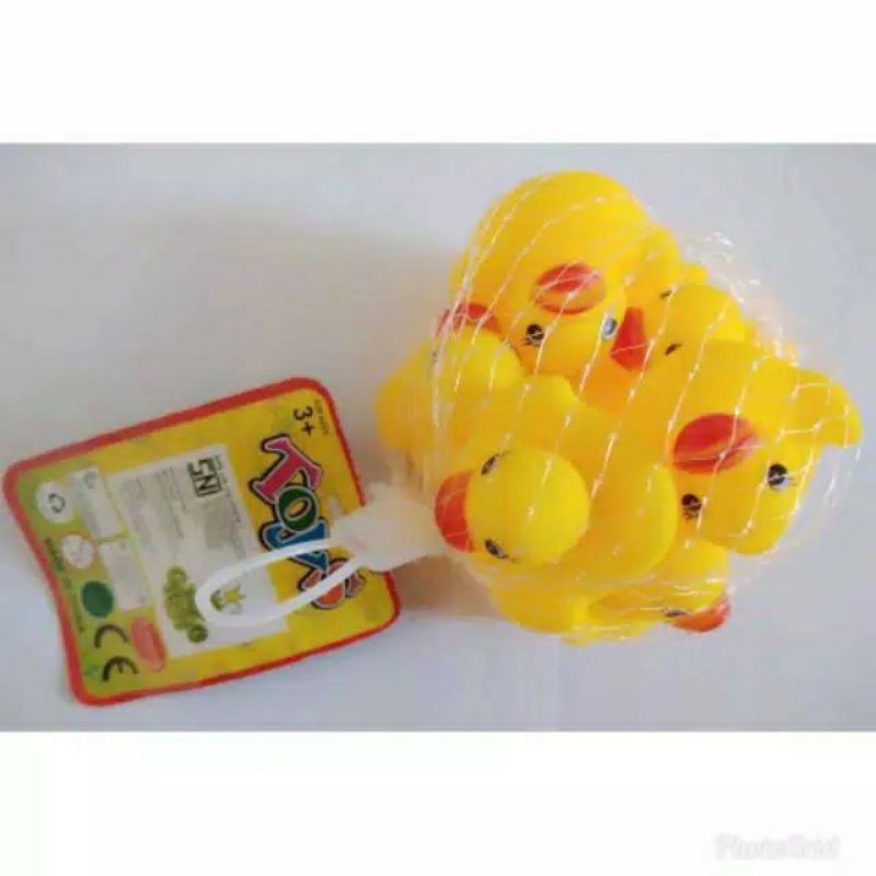 (BUNYI) MAINAN BEBEK KARET ISI 6 PCS SPA BAYI