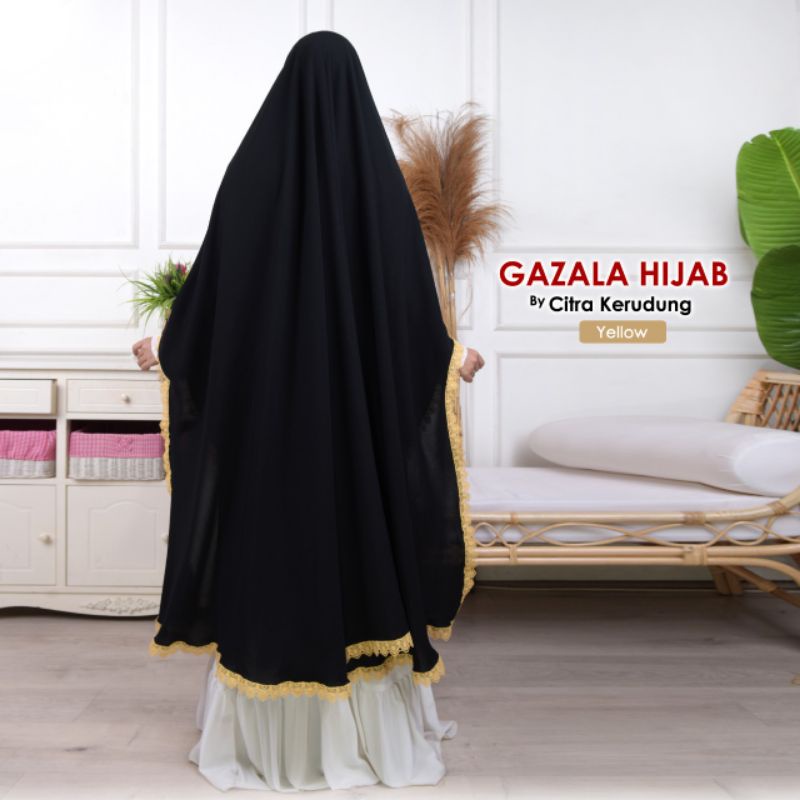 TERPOPULER Khimar Syari JETBLACK JUMBO model V Shape Pinguin Lancip bahan Jetblack Hitam Pekat /