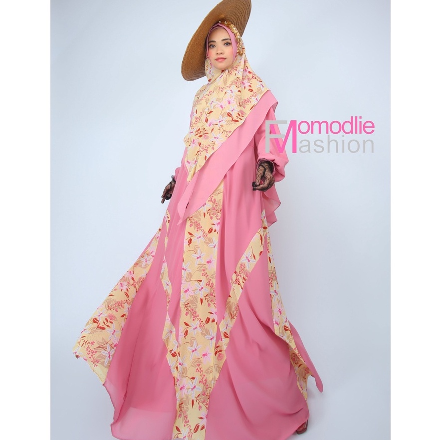 gamis sehari hari, gamis syari terbaru 2021, Havana Syari Set, gamis syari set by momodlie fashion