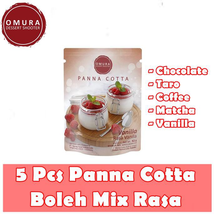

GET 5 PCS 5 Pcs Omura Dessert Shooter Panna Cotta - FS