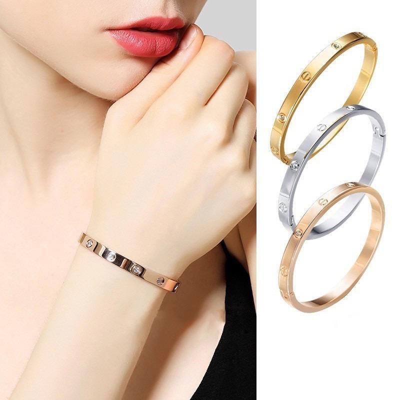 SALE / OBRAL Gelang bangle wanita titanium korea anti karat import hadiah cewek GK012