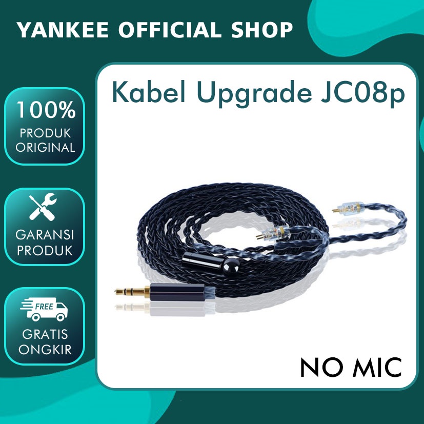 Jcally 8 Core Jc08s Kabel Upgrade dengan Mic for Kabel KZ ZSN PRO ZS3 EDX ZSN PRO X KABEL ZSN KABEL ZST ZS5 ZSA ZS6 ZS10 PRO ZSX BLON BL03 ED12 zs6 zs5 zst zst pro trn mt1