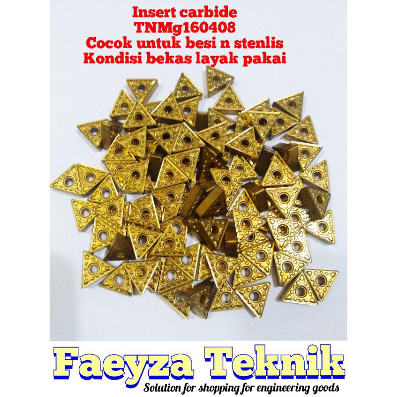 Insert. Pahat Bubut. Betel Bubut. Insert Carbide Tnmg160408 Cocok Untuk Besi Dan Stenlis