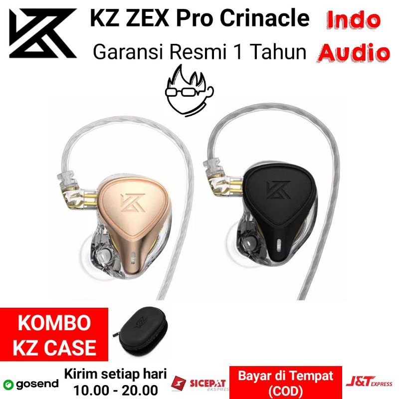 KZ ZEX Pro Crinacle Electrostatic +Dynamic+Balanced Detachable Cable Earphone