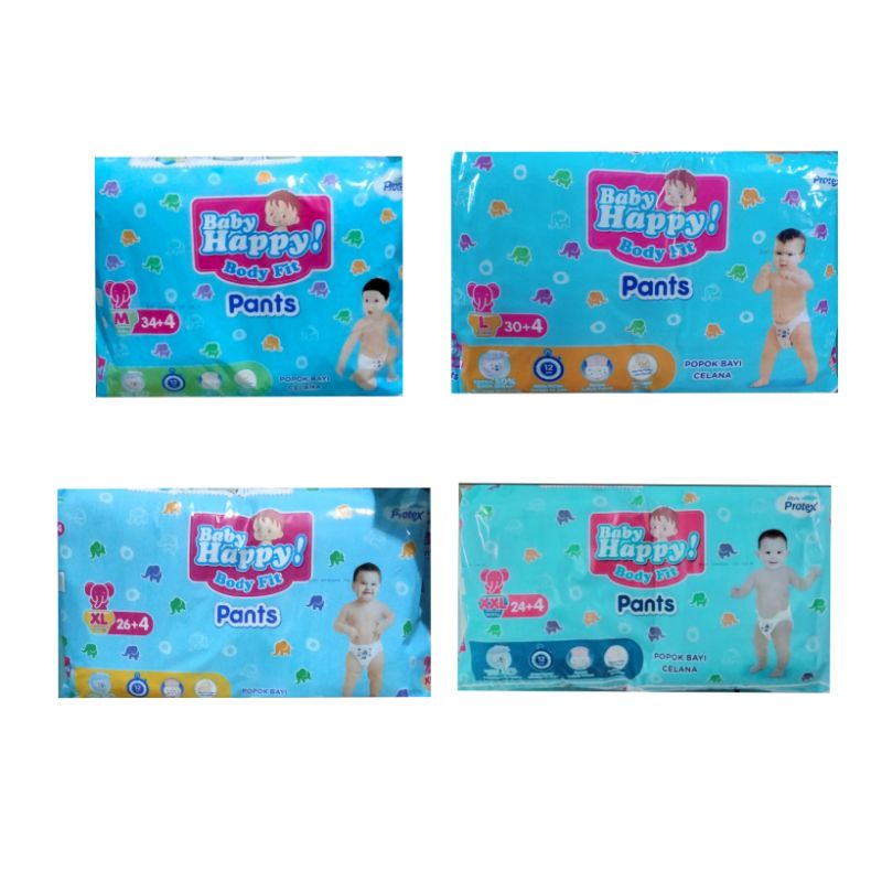 Baby Happy Pants Size M 34+4 L 30+4 XL 26+4 XXL 24+4