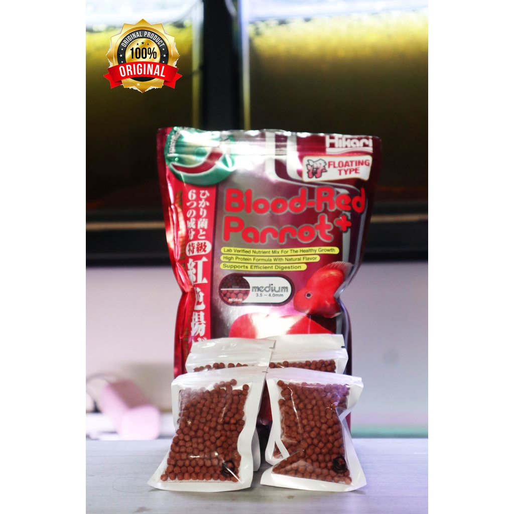 HIKARI BLOOD RED Parrot Repack 10 GRAM PIGMEN MERAH UNTUK IKAN ANDA