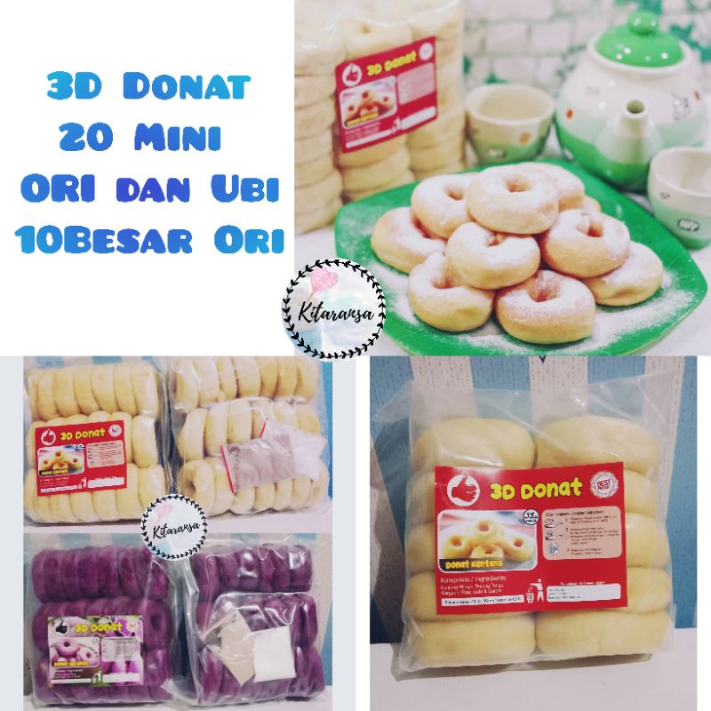 Donat 3D/Donat 3Bintang 21pcs/Donat 3D/Donat Pelangi/Donat Kentang/Donat Fozen/3D Donat