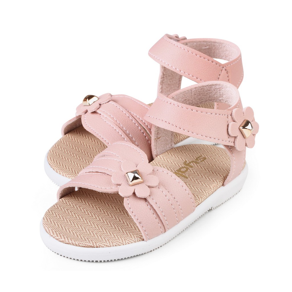 sandal anak cewek tali aksesoris bunga ringan T3M PINK