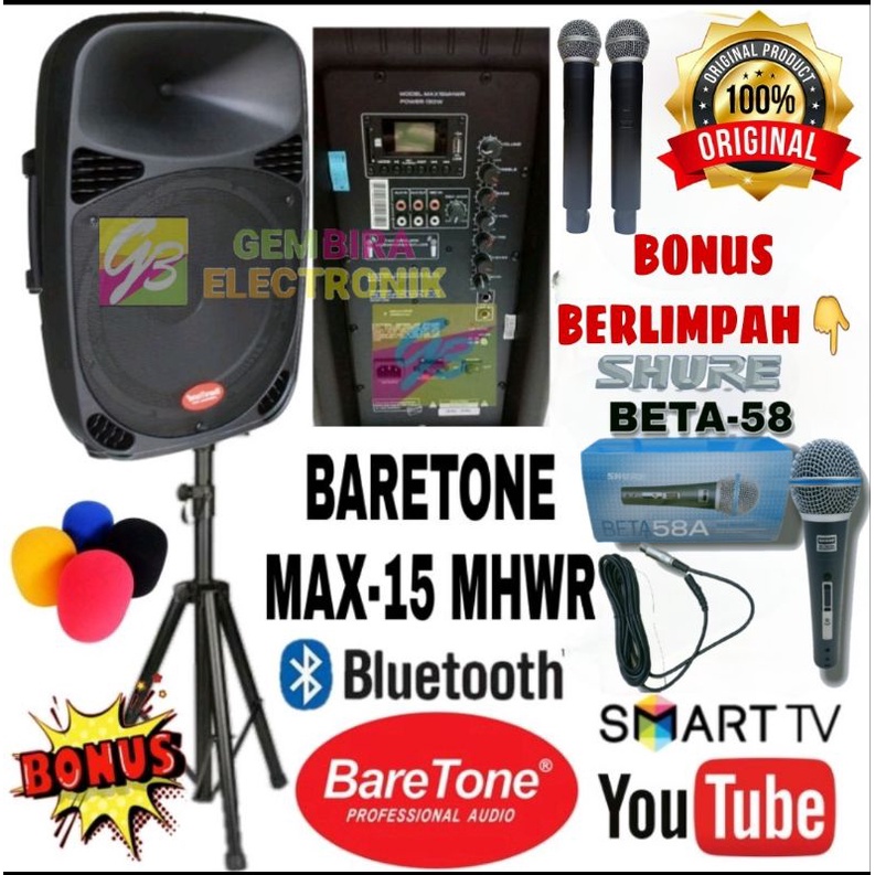 Jual Speaker Portable Baretone Max Mhwr Original Shopee Indonesia