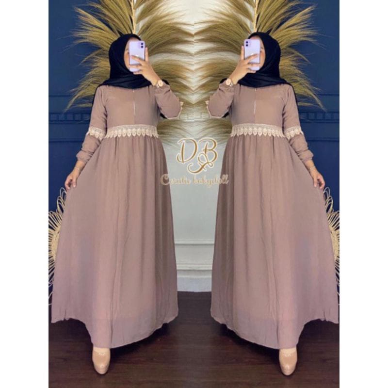 GAMIS CERUTY BABYDOLL MIX RENDA DADA LENGAN