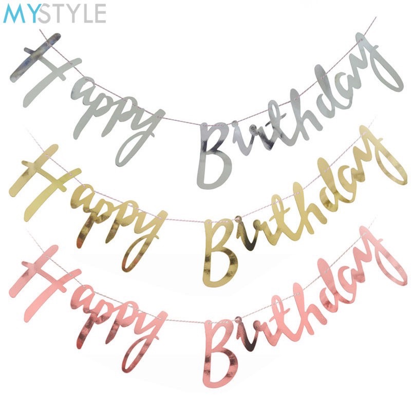 

banner Happy Birtday sambung Laser cut