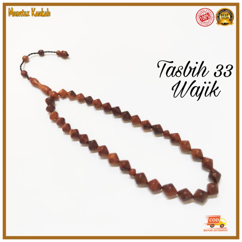 Tasbih kokka kaokah 33 wajik Gula Aren original kaoka kauka kaukah