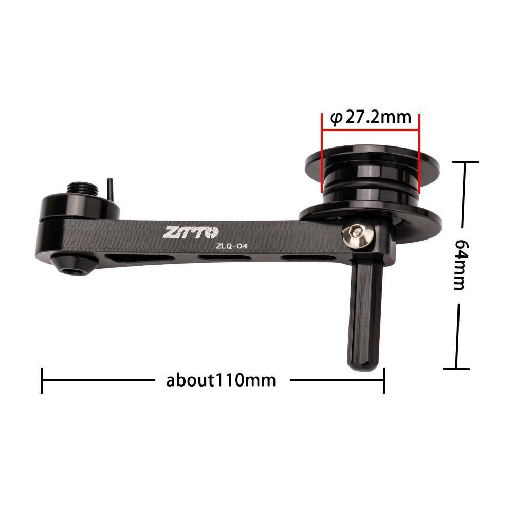 Lanfy Sepeda Rantai Panduan MTB Sepeda Gunung Hitam Pemasangan Mudah Aksesoris Sepeda Paduan Aluminium Rantai Kecepatan Tunggal Pelindung Rantai Stabilizer