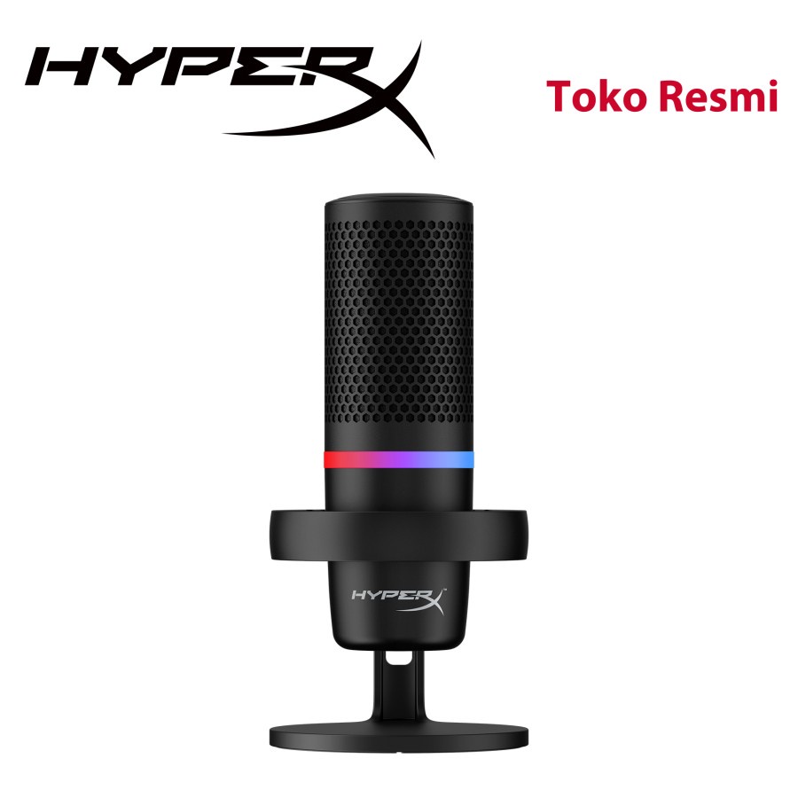 HyperX DuoCast USB Microphone Black RGB Lighting Garansi Resmi