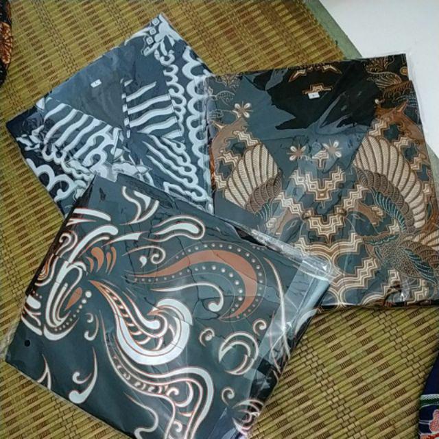 (1kg=5pcs) Kemeja Batik Lengan Pendek Batik Ori Nareswari Kopi Tubruk Batik Solo Seragam Batik Kerja