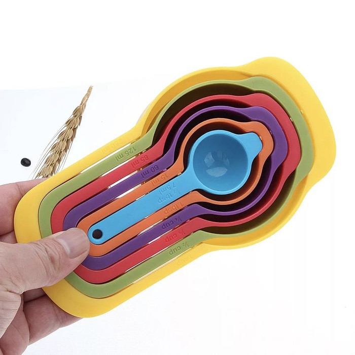 Measuring Cup and Spoon Gelas dan Sendok Takar Ukur Set 6 Pieces Warna