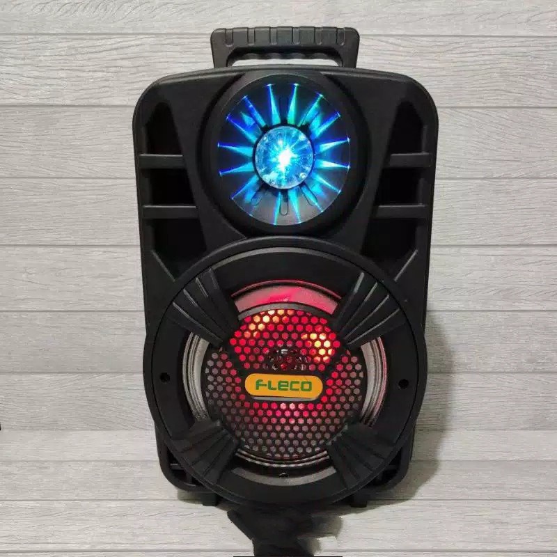 COD SPEAKER BLUETOOTH FLECO 8'5 INCH F-804N LED BONUS  MIC KARAOKE X-BASS//SPEAKER SALON AKTIF X-BASS//SPEAKER KARAOKE//SPEAKER FLECO X-BASS