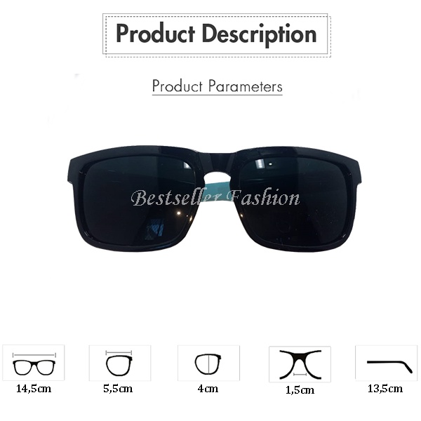 Kacamata Hitam Polarized Anti UV Bentuk Kotak Gagang Warna Untuk Pria Dan Wanita Mengemudi Kacamata Pantai Korea Style Sunglasses