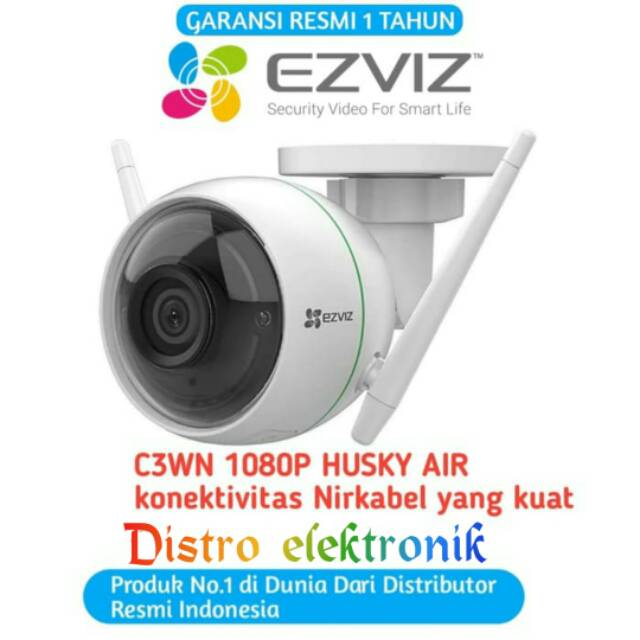 Ip Camera Outdoor Ezviz Husky Air 2mp Full HD 1080p C3WN Kamera Ezviz 2 Mp Free Adaptor