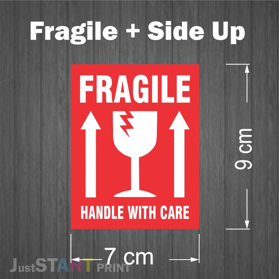 Jual Stiker Fragile Pengiriman Pecah Belah Handle With Care Sticker