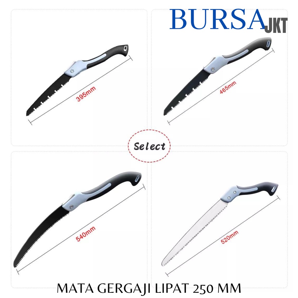 MATA GERGAJI KAYU DAHAN RANTING LIPAT PORTABLE 250 MM