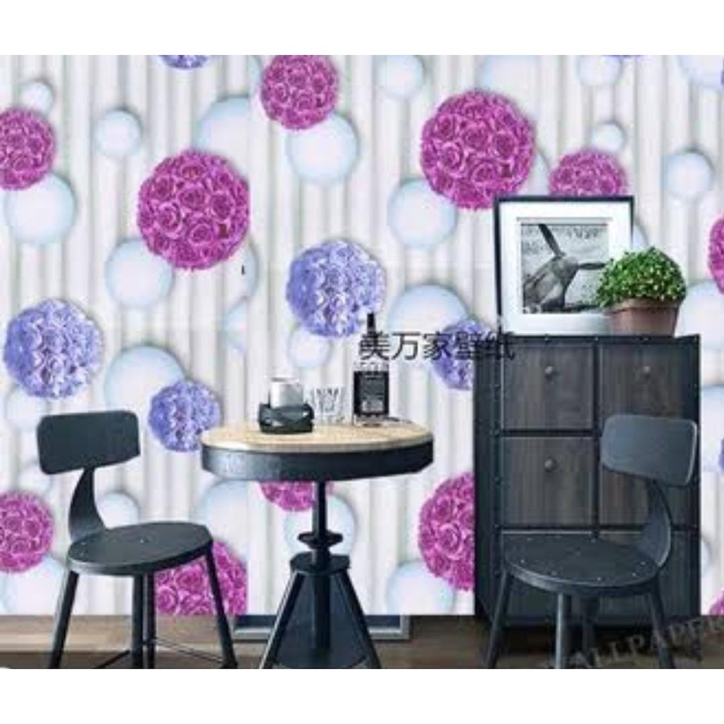 WALLPAPER DINDING MOTIF BALON