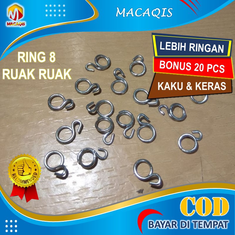 Ring 8 / Figure 8 / Cincin 8 Untuk Aring Jerat Jebakan Perangkap Racik Burung Ruak Ruak2 Ayam Hutan