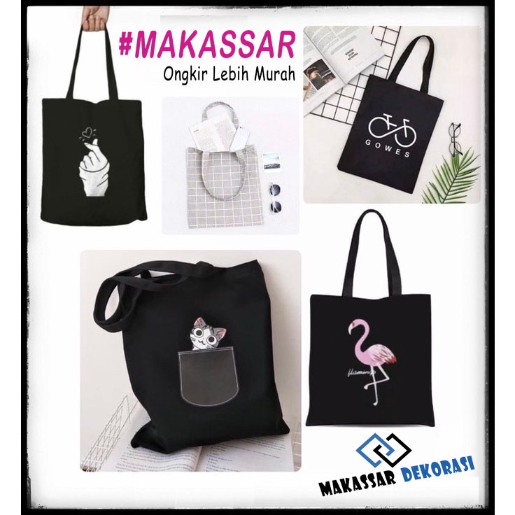 Totebag Tas Kucing saku RESLETING / Tote Bag Zipper / Tas Tote Cat Totebag wanita Totebag murah COD