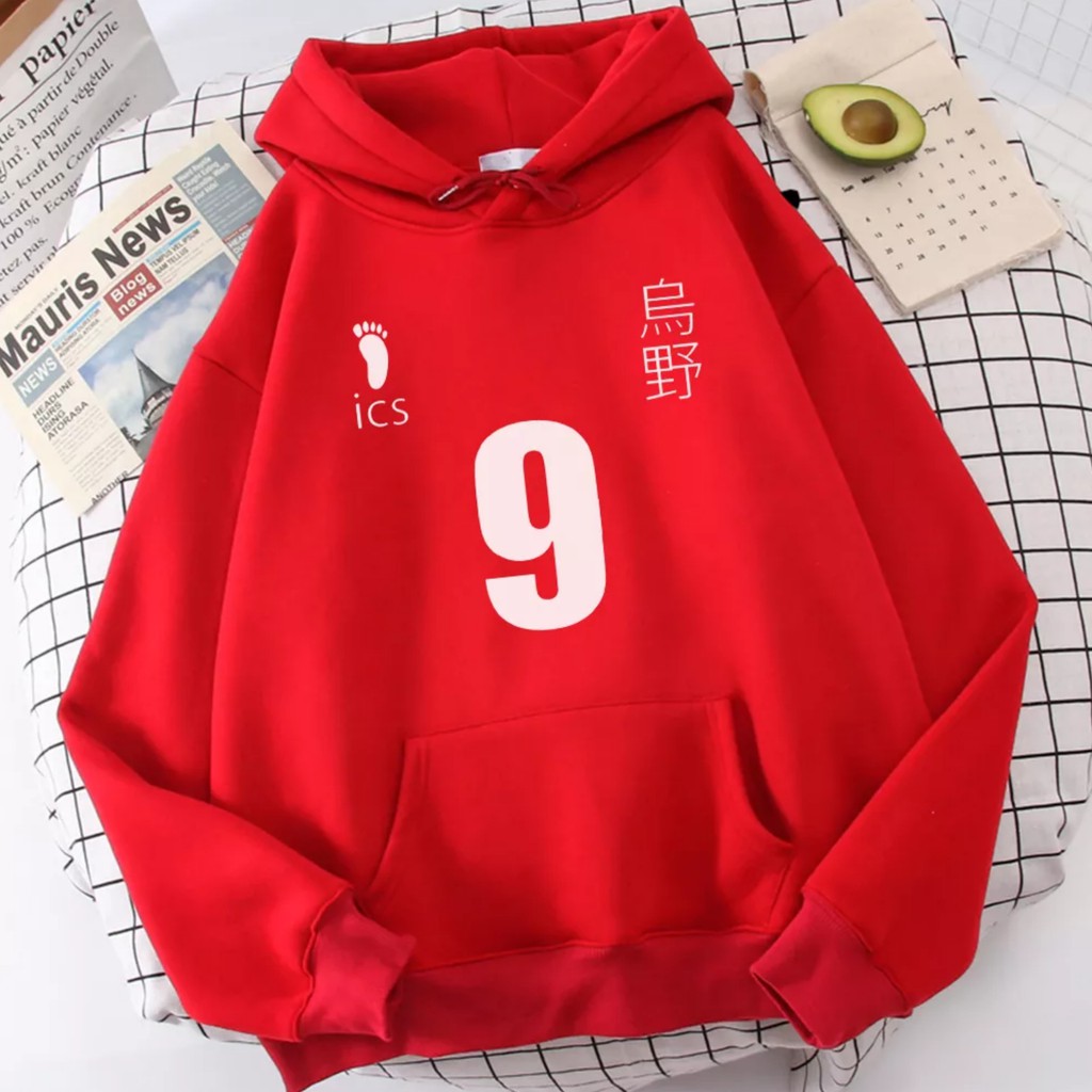 Hoodie Tobio Kageyama Haikyuu Setter Karasuno Anime Manga Kartun Jepang Sweater Hinata ICS Pria