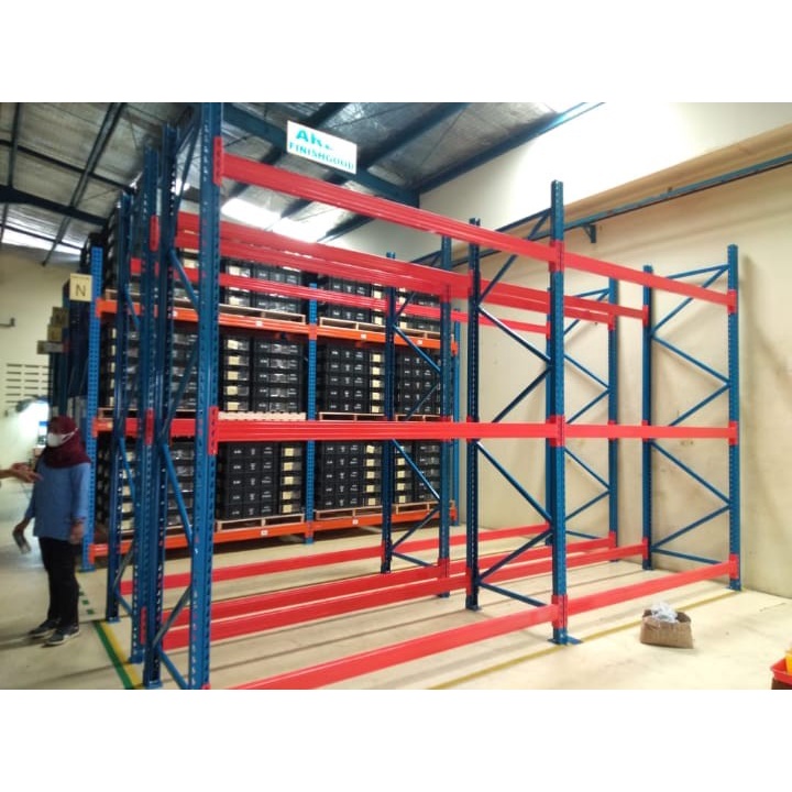 Rak Besi Gudang Heavy Duty Pallet Tahan Beban 2000 Kg/Level