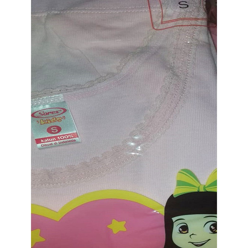 Singlet Full Katun Anak Cewek Sorex SK 2002 / Kaos Dalam 100% Katun Anak Perempuan Sorex SK2002