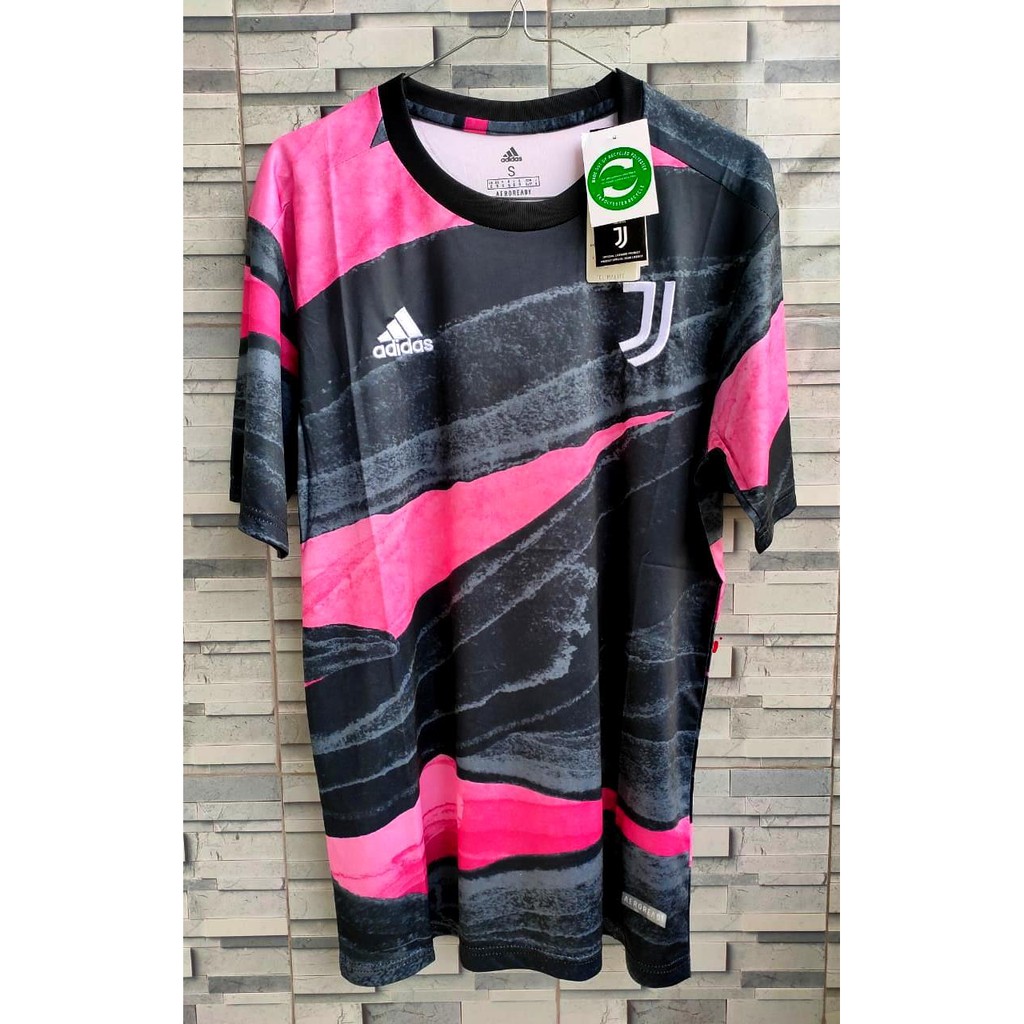 HQ JERSEY BOLA JUVENTUSS PRE-MATCH HITAM PINK 2020-2021 GO HIGH QUALITY IMPORT