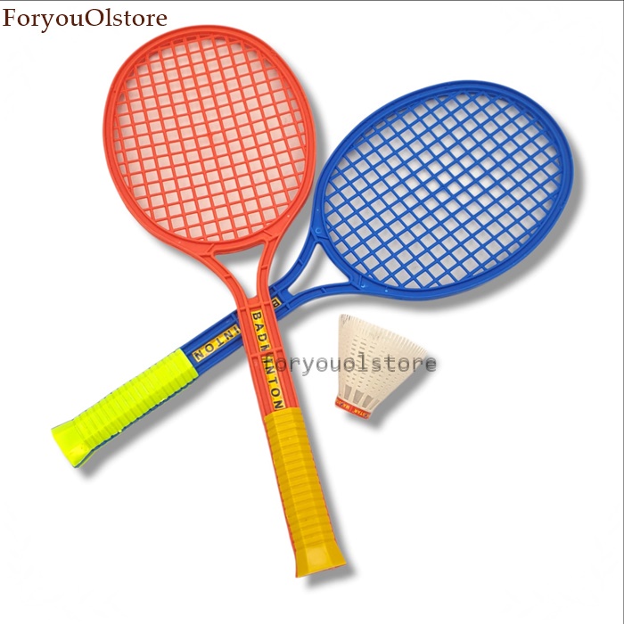 Mainan Raket Badminton plastik isi 2/ Raket Bulutangkis Set Murah/ Maenan Bulu Tangkis Sport Olah Raga Outdoor/ Mainan Viral Tennis Tenis/ Raket Badminton &amp; Tenis Set / Raket Bulu Tangkis Anak-anak