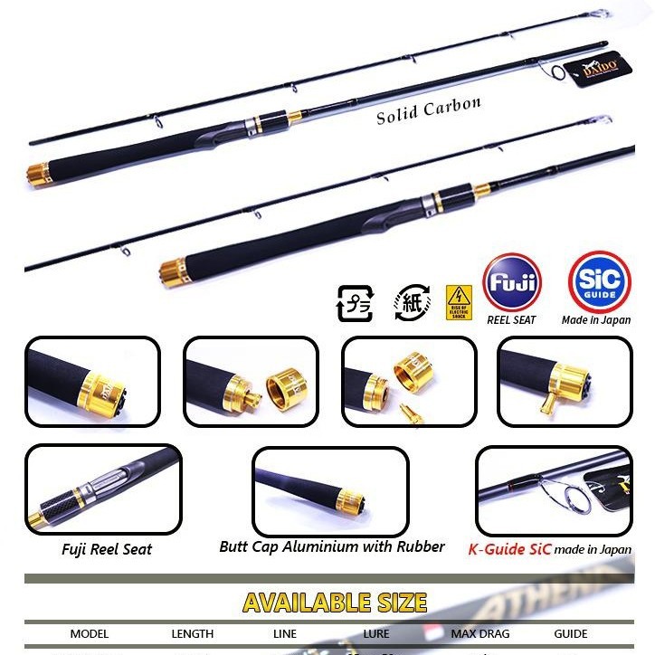 joran daido Athena 2 180/1,8m 20lbs/15kg solid carbon Murag