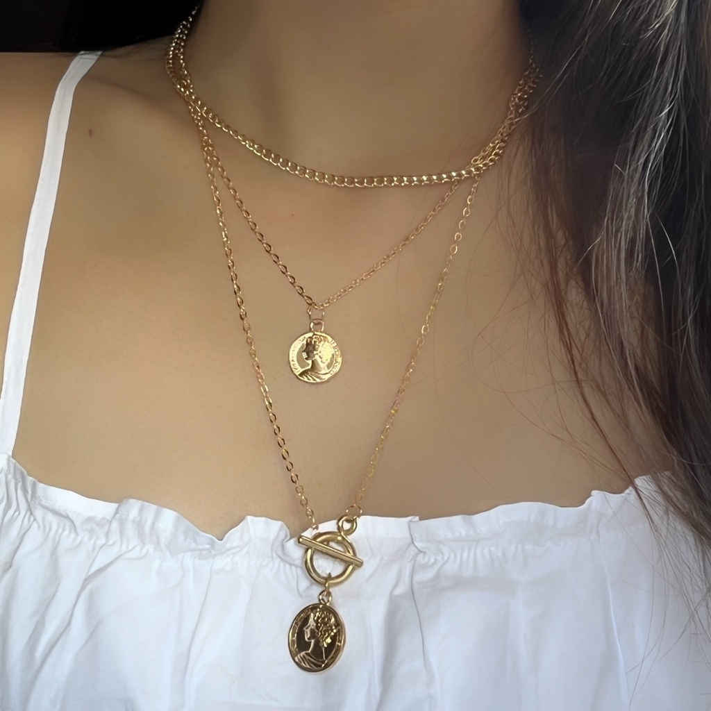 Eloise Necklace / Kalung Wanita Korea / Aksesoris Wanita / Kalung Rantai / Kalung Aesthetic / Kalung Layer Pendan