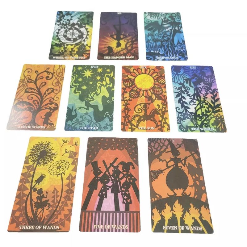 Silhouettes Tarot 12x7cm include guide paper