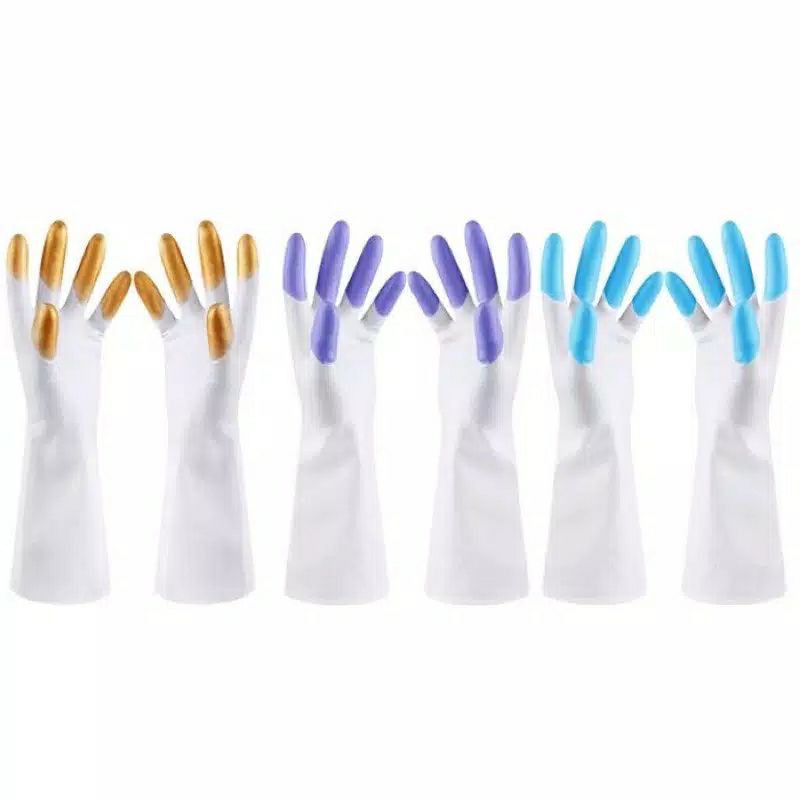 ~ PIYOSHI08 ~ Sarung Tangan Karet Cuci Piring Anti Air Rubber Glove Murah PR44