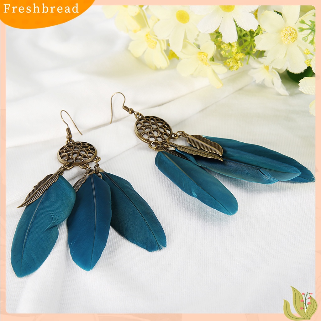 [Fresh] Anting Tusuk Motif Daun Gaya Bohemia Vintage untuk Wanita