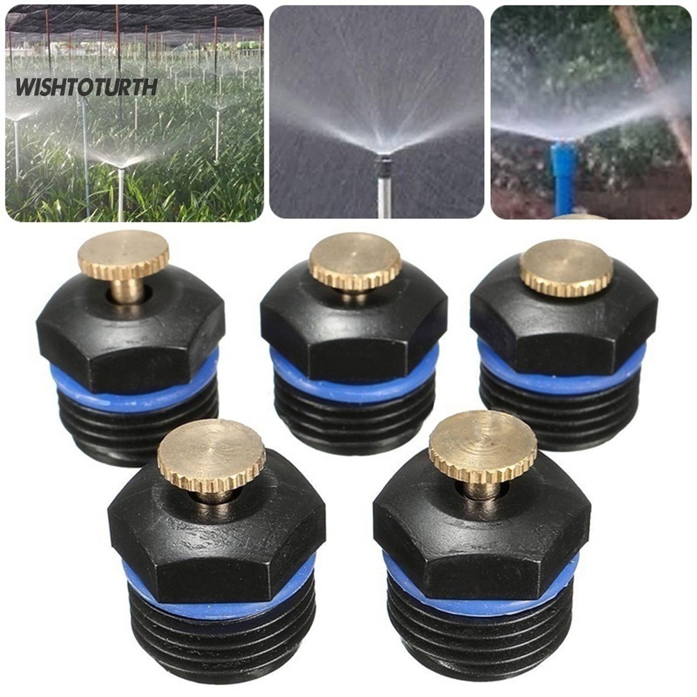 5 Pcs Garden Misting Lawn Irrigation Sprinkler Head Misting Nozzles Spray System