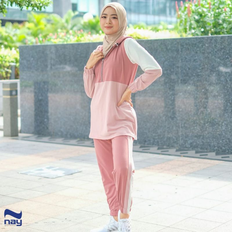 Jual Baju Setelan Atasan Celana Olahraga Senam Wanita Muslim Muslimah